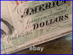 Confederate States of America $50 April, 1863 Richmond Civil War Banknote, Nice