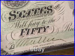 Confederate States of America $50 April, 1863 Richmond Civil War Banknote, Nice