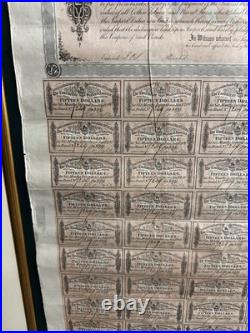 Confederate States of America CSA 1st Series $500 Civil War Loan Bonds Set