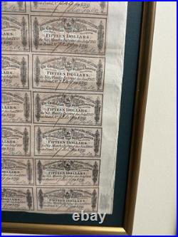 Confederate States of America CSA 1st Series $500 Civil War Loan Bonds Set