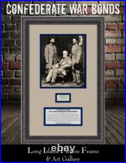 Confederate States of America Original 1862 40 Dollar War Bond Receipt Framed