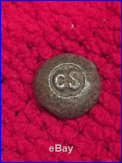 Confederate Texas Houston depot button C. S. Marked civil warSUPER RARE