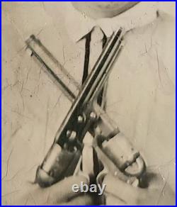 Confederate Tintype 6th Plate Cavalryman Published Double Armed In Battle Shirt