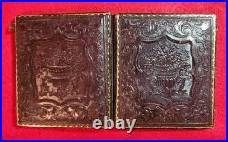 Confederate Tintype 6th Plate Cavalryman Published Double Armed In Battle Shirt
