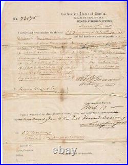 Confederate Treasury Claim Georgia 11th Regiment Horse Killed 1865