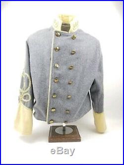 Confederate Uniform Jacket General 3 Stars CSA Button Reenactment Civil War