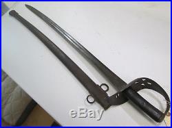 Confederate Us Cavalry Import CIVIL War Sword Wi Scabbard Mole Makers Mark #m232