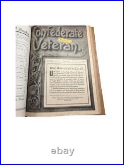 Confederate Veteran 1918 Complete Bound Volume Civil War History Illustrated