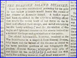 Confederate Virginia CIVIL War News Roanoke Island And Pea Ridge Battles