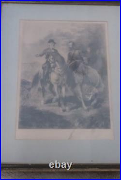 Confederate War Print entitled The Last Meeting of Lee and Jackson by Julio