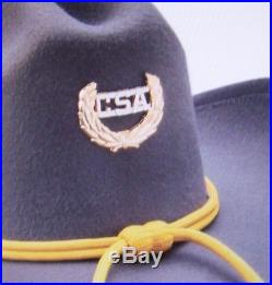 Confederate hat gray, civil war with CSA Pin