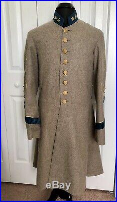 Custom Confederate Civil War Officers Frock Campaigner Quality
