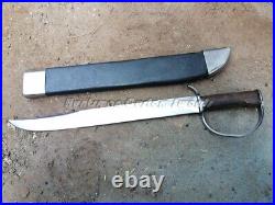 Custom Made American Civil war Confederate BOWIE /D Guard In Forge Spring steel