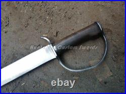 Custom Made American Civil war Confederate BOWIE /D Guard In Forge Spring steel