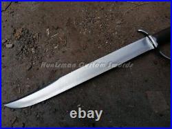 Custom Made American Civil war Confederate BOWIE /D Guard In Forge Spring steel