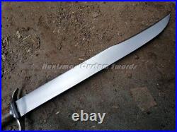 Custom Made American Civil war Confederate BOWIE /D Guard In Forge Spring steel