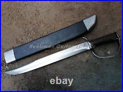 Custom Made American Civil war Confederate BOWIE /D Guard In Forge Spring steel