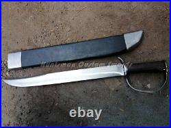 Custom Made American Civil war Confederate BOWIE /D Guard In Forge Spring steel