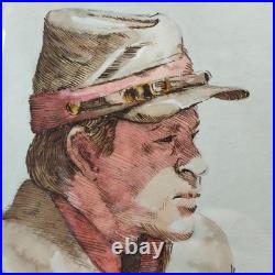 Doug Prine ARA Original Civil War Confederate Soldier Watercolor Painting Signed
