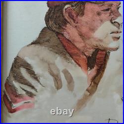 Doug Prine ARA Original Civil War Confederate Soldier Watercolor Painting Signed
