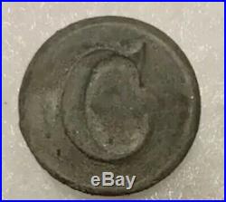 Dug Civil War Confederate Cavalry Button HT&B Manchester backmark