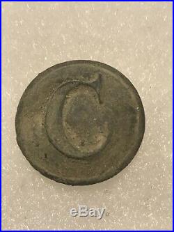 Dug Civil War Confederate Cavalry Button HT&B Manchester backmark