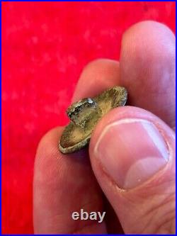 Dug Civil War Confederate Infantry Button-Rare Casting Flaw-NO SHANK HOLE