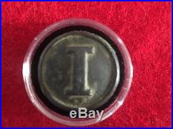 Dug Civil War Relic Confederate Infantry Button! Rare C Rowley Backmark