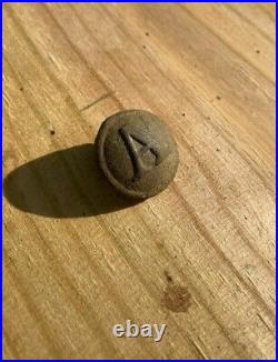 Dug Confederate Artillery Tin Back Button Civil War Relic CS Line Drewrys Bluff