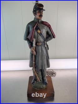 Dunning Industries Inc Civil War Union and Confederate Soldier Table Lamps