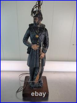 Dunning Industries Inc Civil War Union and Confederate Soldier Table Lamps