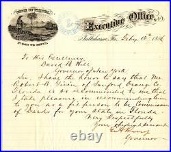EDWARD A PERRY, Confederate Civil War General/Florida Governor, Autograph 13074