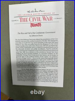 Easton Press Rise and Fall of Confederate Government Davis Civil War Library