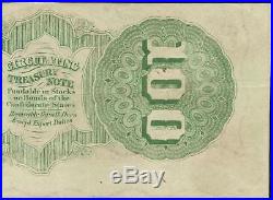 Ef 1862 $100 Dollar Bill CIVIL War Confederate States Currency Note Better T-49