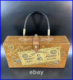 Enid Collins Box Bag Money to Burn Confederate Money design 1962