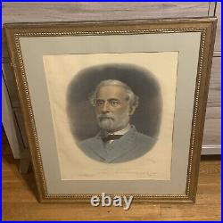 Exceedingly Rare Robert E. Lee Memorial Lithograph CSA Confederate Civil War