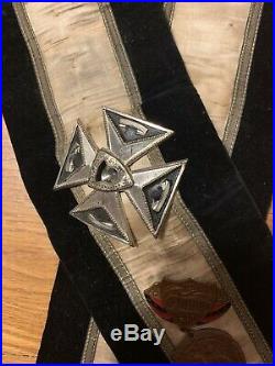 Exceedingly Rare UCV Sash For Displying Reunion Badges Confederate Civil War