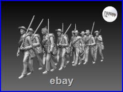 FIERDAN Soldiers Confederate us civil war Scale 132 with BASE