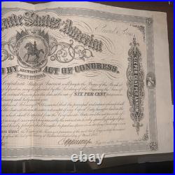Feb 17th 1864 $1000 2nd Series Confederate States of America Civil War Bond