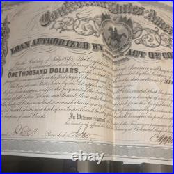 Feb 17th 1864 $1000 2nd Series Confederate States of America Civil War Bond