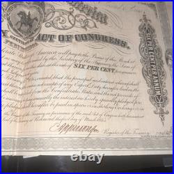 Feb 17th 1864 $1000 2nd Series Confederate States of America Civil War Bond