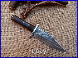 Forged Coffin Bowie Confederate CIVIL War Fight Knife Cowboy Montain Man Edc
