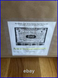 Framed CSA Confederate States of America $500 Civil War Loan Bonds, 1861