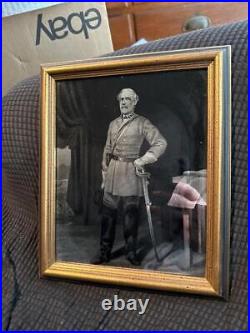 Framed Mirra Art Picture of General Robert E. Lee Civil War Confederate Army