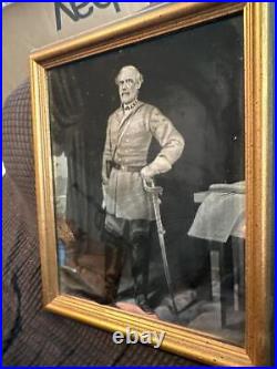 Framed Mirra Art Picture of General Robert E. Lee Civil War Confederate Army