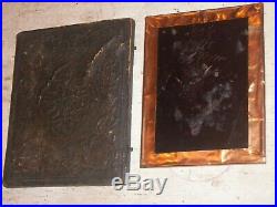 Framed military soldier in uniform tintype picture Civil war U. S. Confederate