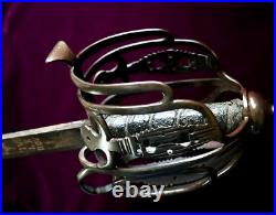 French Indian War Revolutionary War Scottish Garde Ecoissaise Officer Sword 1730