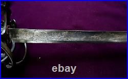 French Indian War Revolutionary War Scottish Garde Ecoissaise Officer Sword 1730