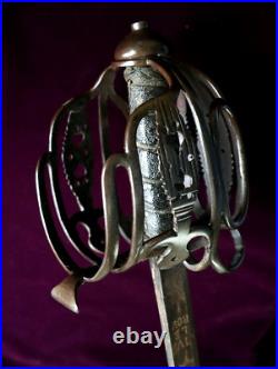 French Indian War Revolutionary War Scottish Garde Ecoissaise Officer Sword 1730