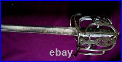 French Indian War Revolutionary War Scottish Garde Ecoissaise Officer Sword 1730